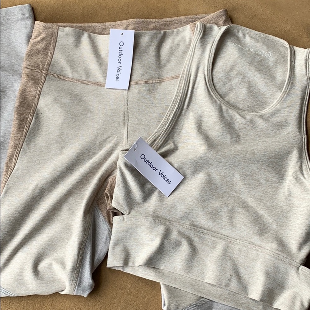 NWT Matching OV Set in Desert Oatmeal Cloud